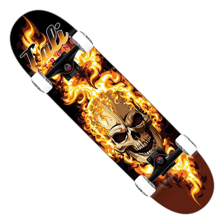 Flaming Skull Skateboard