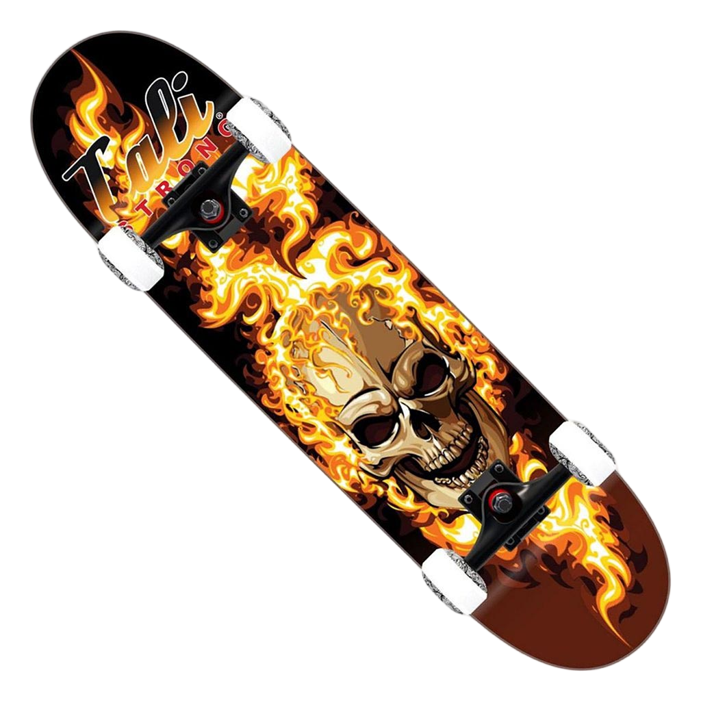 Flaming Skull Skateboard