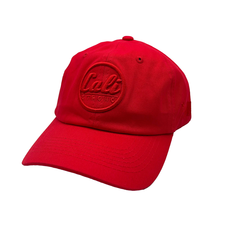Classic Dad Hat Red Red