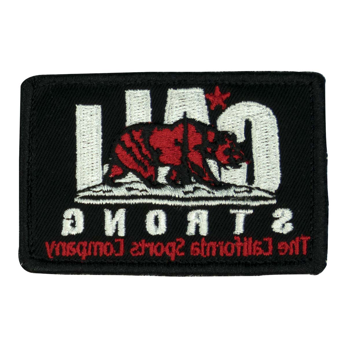 CALI Strong Original Noir Rouge Brodé Crochet et Boucle Moral Patch