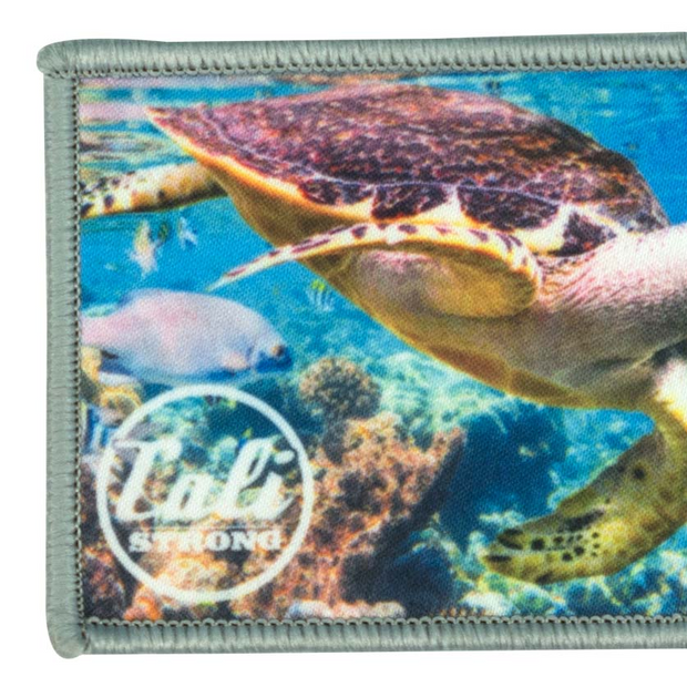 Patch moral sublimé à crochet et boucle CALI Strong Sea Turtle