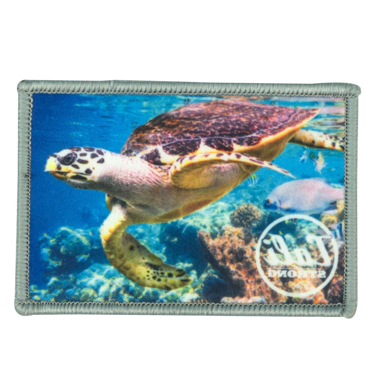 Patch moral sublimé à crochet et boucle CALI Strong Sea Turtle