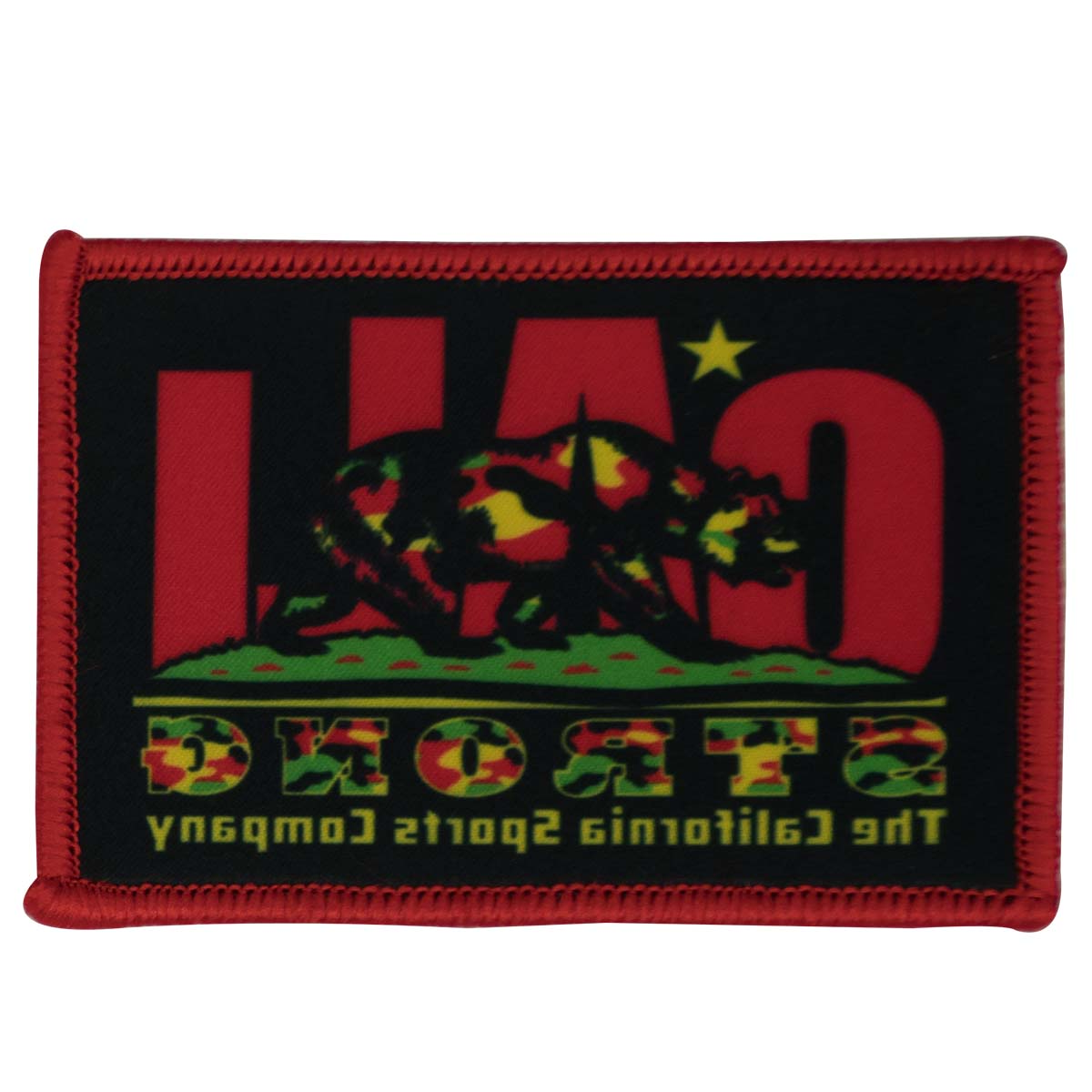 CALI Strong Original Urban Camo Rasta Sublimé Patch moral à crochet et boucle