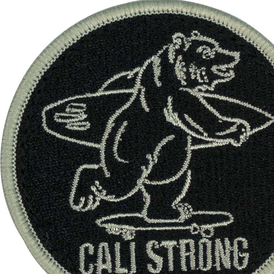 Bear Black Silver Patch