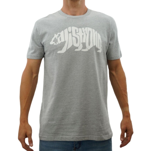 CALI Strong Word Bear Max T-shirt Grey Glow in the Dark - T-Shirt - Image 1 - CALI Strong