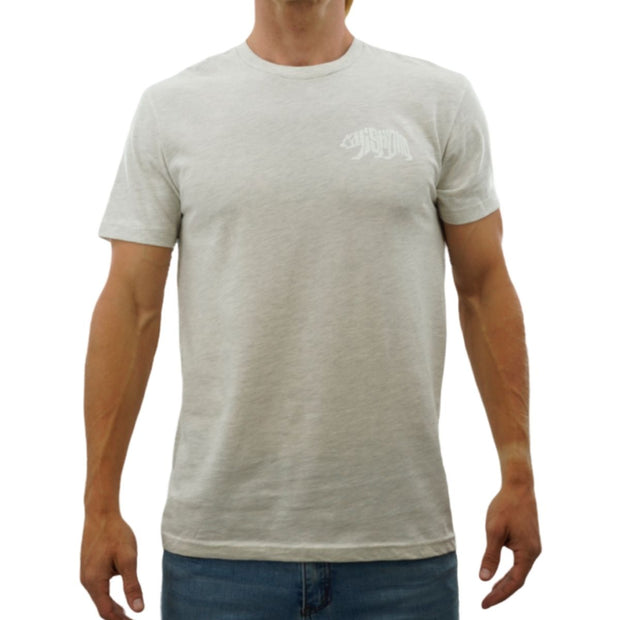 CALI Strong Word Bear T-shirt White Glow in the Dark - T-Shirt - Image 1 - CALI Strong