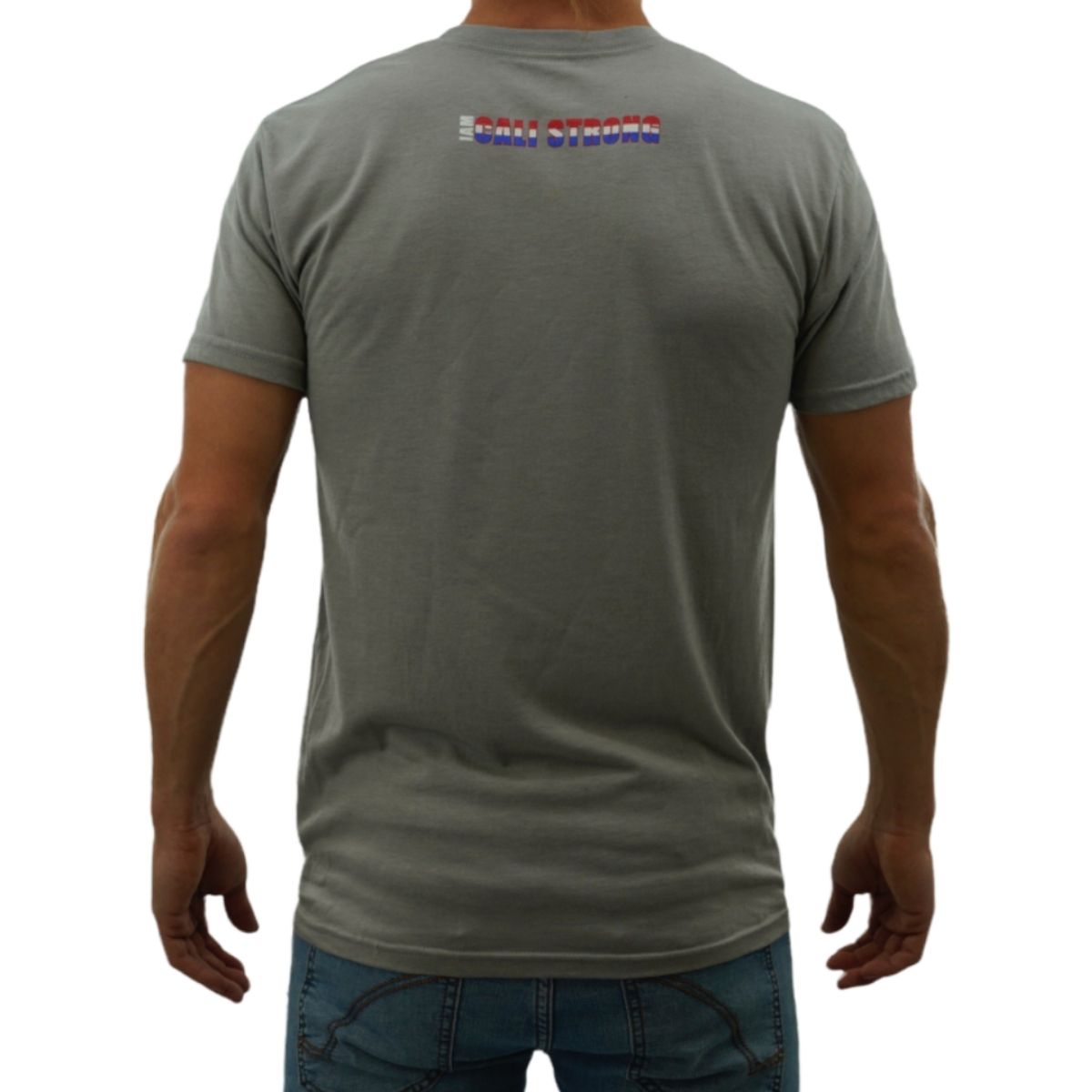 CALI Strong Crest Performance T-Shirt Asphalt Heather Glow in the Dark - T-Shirt - Image 3 - CALI Strong