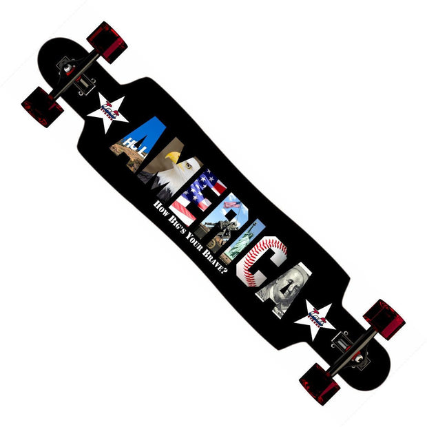 AMERICA How Big's Your Brave Longboard Drop Through Complete - Longboard Drop Through - Image 1 - CALI Strong