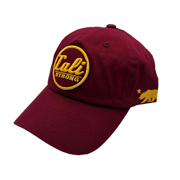CALI Strong Classic Tactical Hat Morale Patch Burgundy Gold - Headwear - Image 1 - CALI Strong