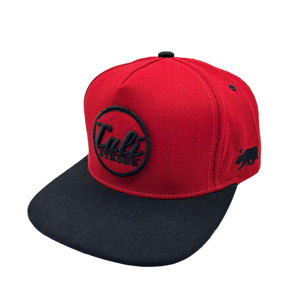 CALI Strong Classic Tactical Hat Flat Bill Morale Patch Red Black - Headwear - Image 1 - CALI Strong