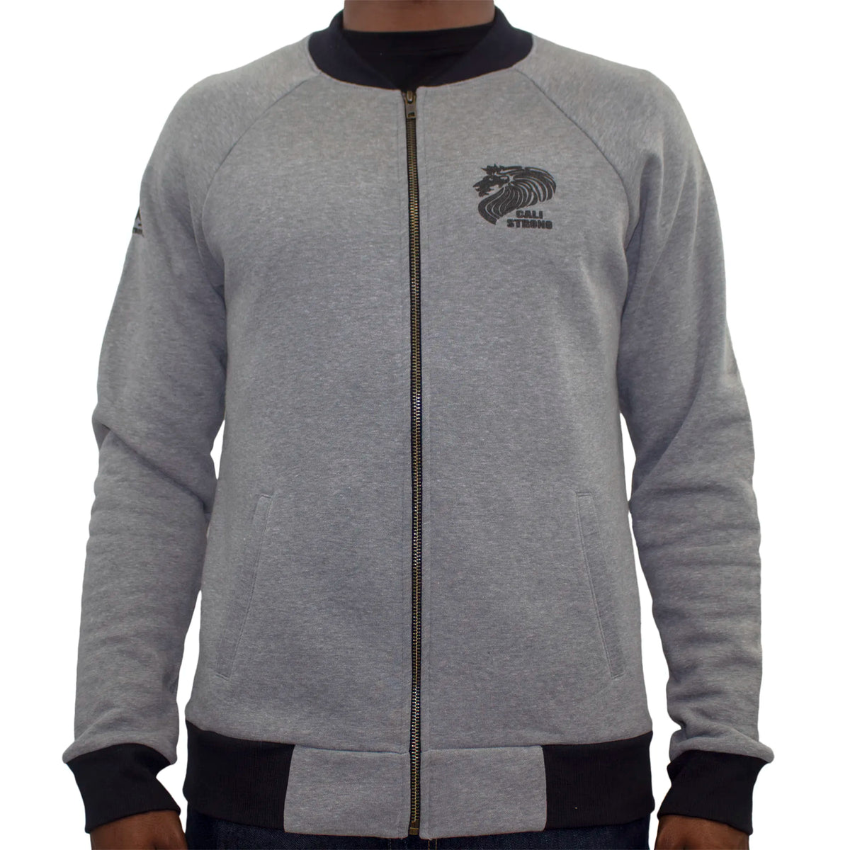 CALI Strong Lord Rasta Bomber Jacket Heather Gray - Jacket - Image 1 - CALI Strong