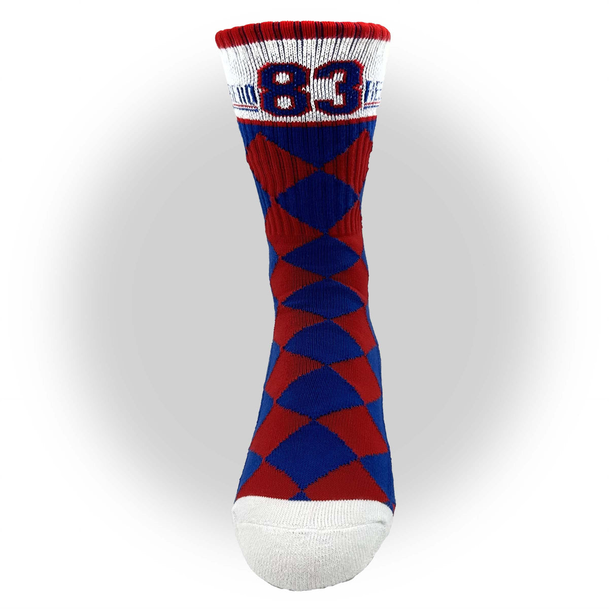 Andre Reed 83 Harlequin Athletic Crew Socks - Socks - Image 2 - CALI Strong