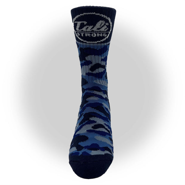 CALI Strong Urban Camo Athletic Crew Socks Navy - Socks - Image 2 - CALI Strong