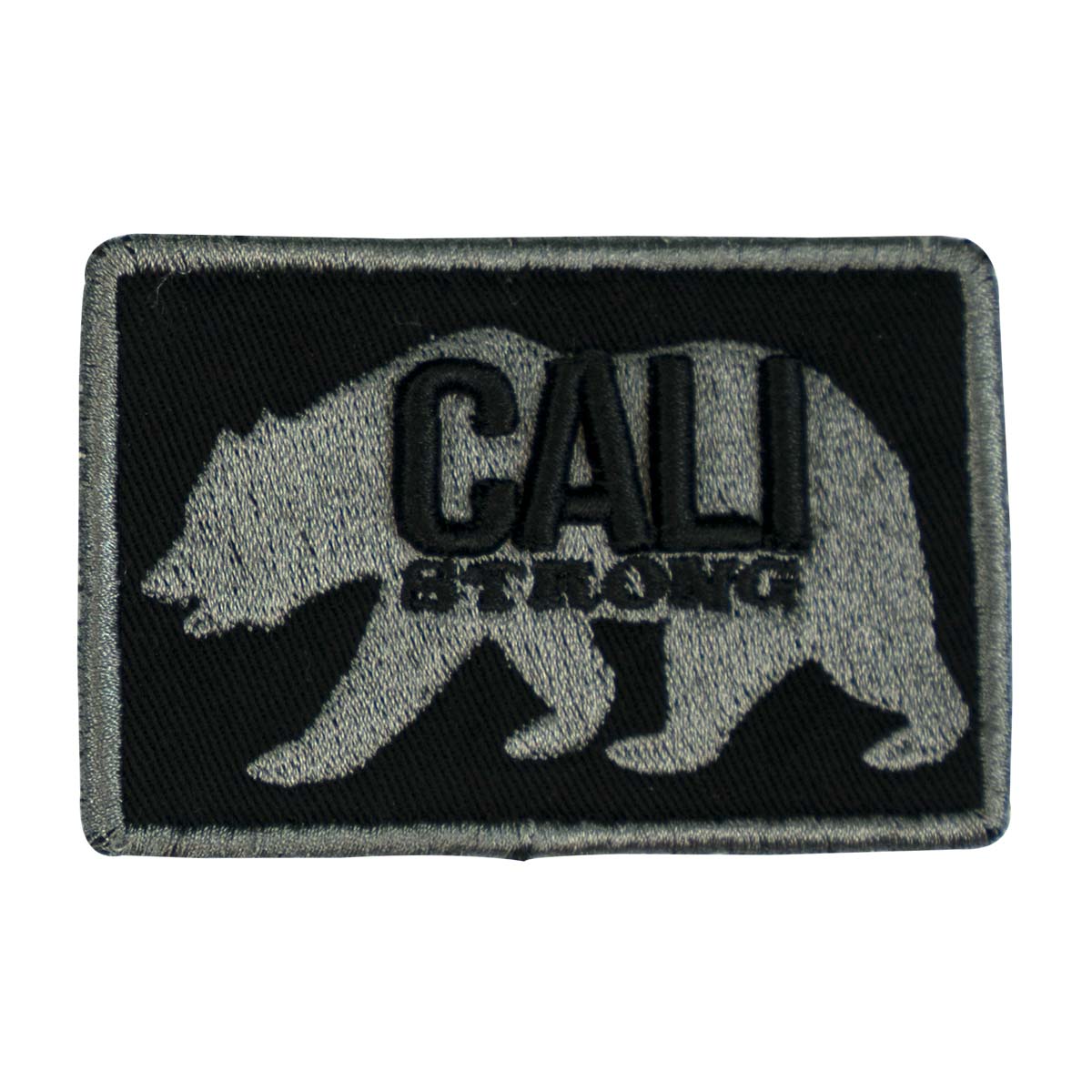 CALI Strong Bear Black Grey 3D Embroidered Hook-and-Loop Morale Patch - Patches - Image 1 - CALI Strong