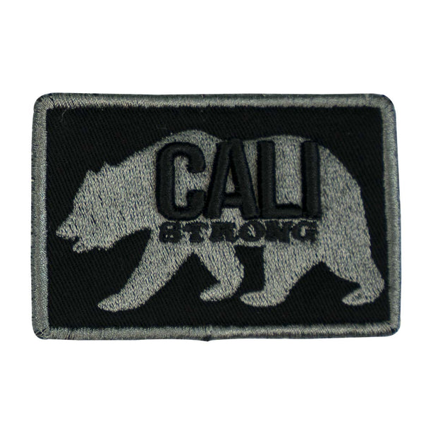 CALI Strong Bear Black Grey 3D Embroidered Hook-and-Loop Morale Patch - Patches - Image 1 - CALI Strong