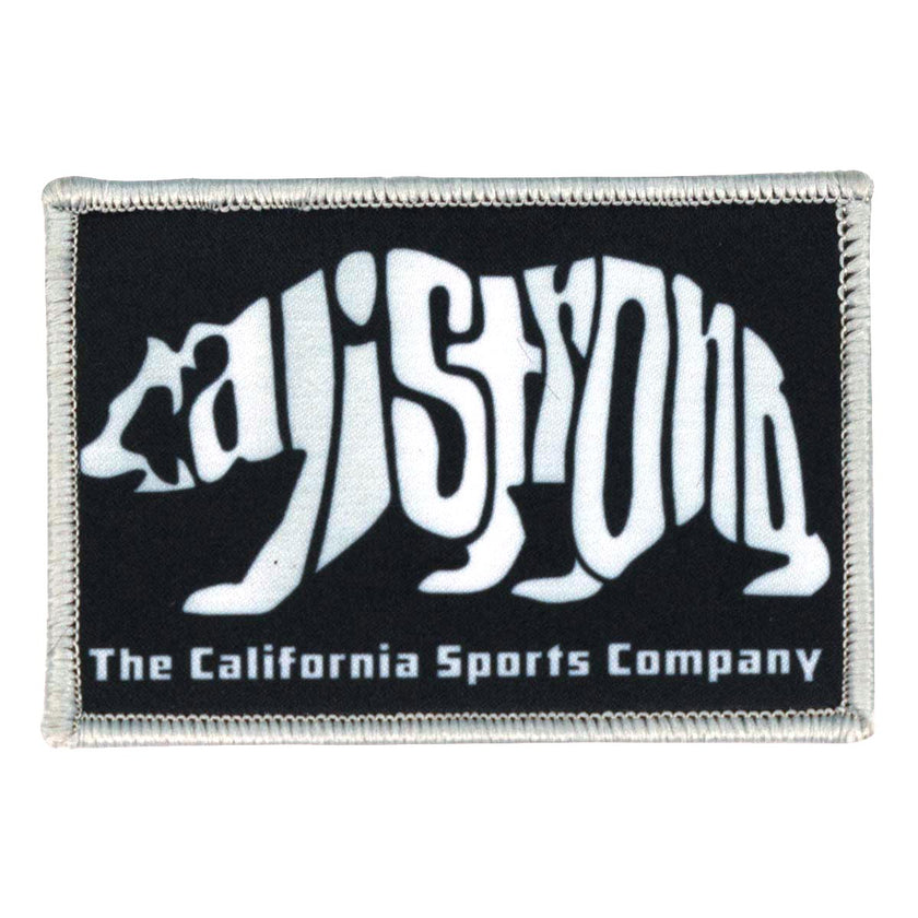 CALI Strong Word Bear Black White White Sublimated Hook-and-Loop Morale Patch - Patches - Image 1 - CALI Strong