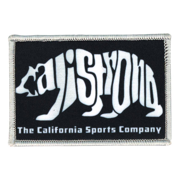 CALI Strong Word Bear Black White White Sublimated Hook-and-Loop Morale Patch - Patches - Image 1 - CALI Strong