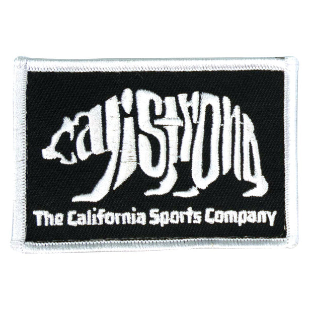 CALI Strong Word Bear Black White White Embroidered Hook-and-Loop Morale Patch - Patches - Image 1 - CALI Strong