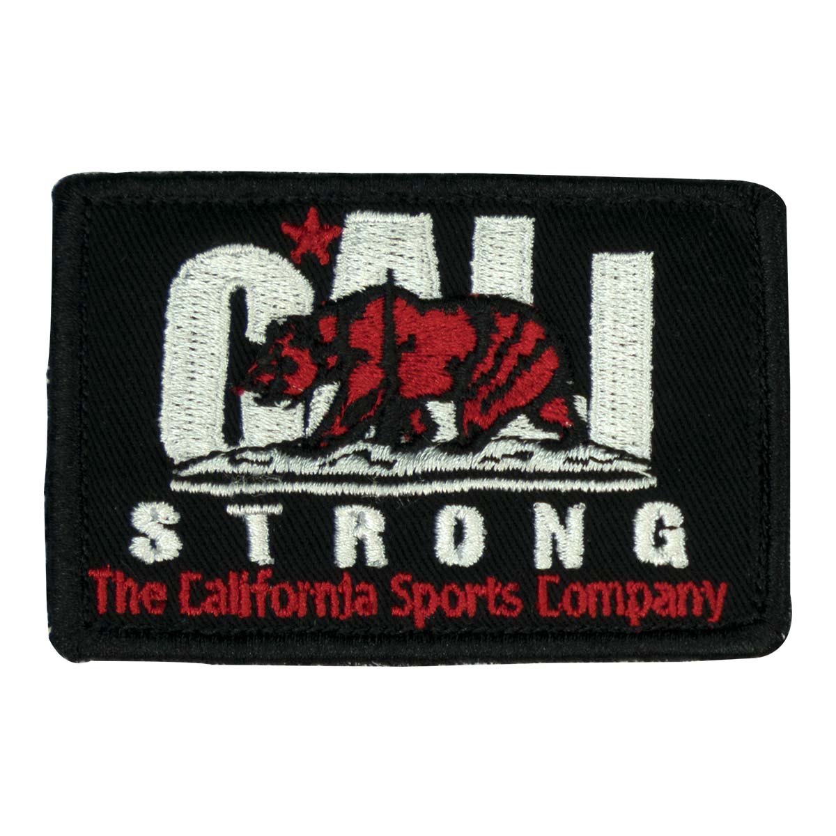 CALI Strong Original Black Red Embroidered Hook-and-Loop Morale Patch - Patches - Image 1 - CALI Strong