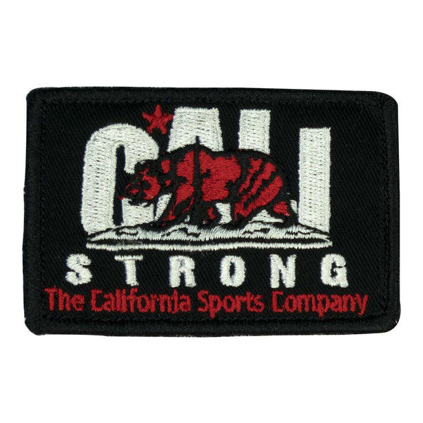 CALI Strong Original Black Red Embroidered Hook-and-Loop Morale Patch - Patches - Image 1 - CALI Strong