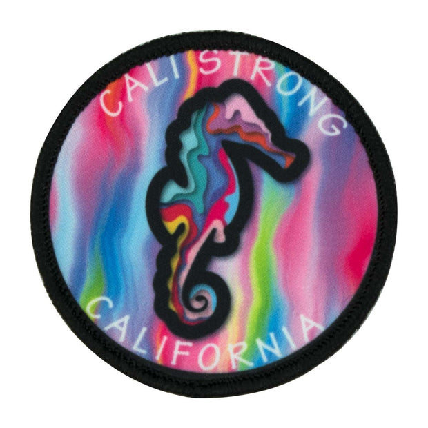 CALI Strong California Sea Horse Round Round Sublimated Hook-and-Loop Morale Patch - Patches - Image 1 - CALI Strong
