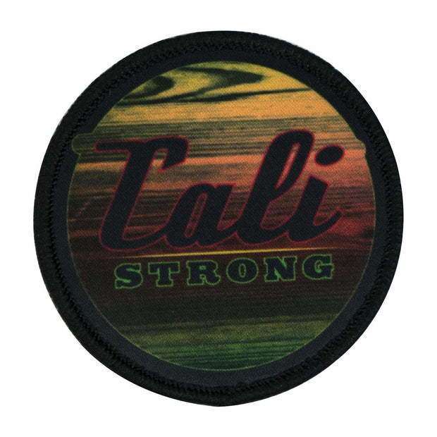 CALI Strong Rasta Wood Grain Round Sublimated Hook-and-Loop Morale Patch - Patches - Image 1 - CALI Strong