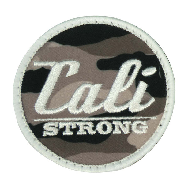 CALI Strong Urban Camo Black White Tan Round Embroidered Hook-and-Loop Morale Patch - Patches - Image 1 - CALI Strong