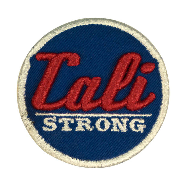 CALI Strong White Blue Red Round 3D Embroidered Hook-and-Loop Morale Patch - Patches - Image 1 - CALI Strong