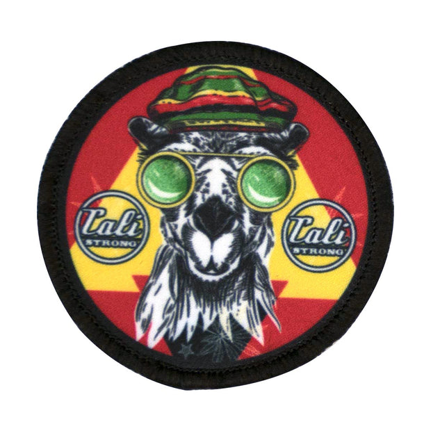 CALI Strong Camel Sun Glasses Red Gold Green Round Sublimated Hook-and-Loop Morale Patch - Patches - Image 1 - CALI Strong