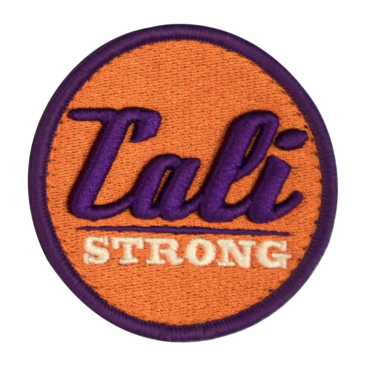 CALI Strong Orange Purple White Round 3D Embroidered Hook-and-Loop Morale Patch - Patches - Image 1 - CALI Strong