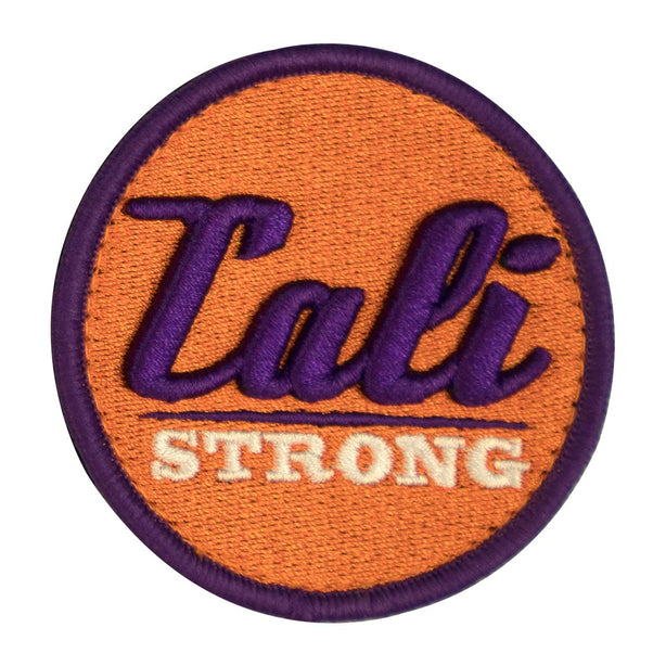 CALI Strong Orange Purple White Round 3D Embroidered Hook-and-Loop Morale Patch - Patches - Image 1 - CALI Strong