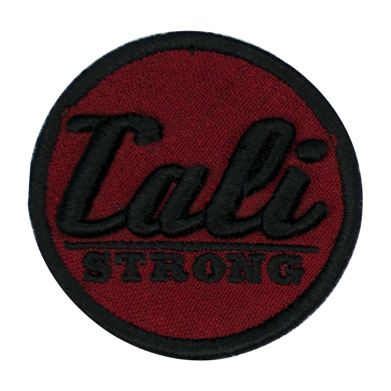 CALI Strong Black Maroon 3D Round Embroidered Hook-and-Loop Morale Patch - Patches - Image 1 - CALI Strong