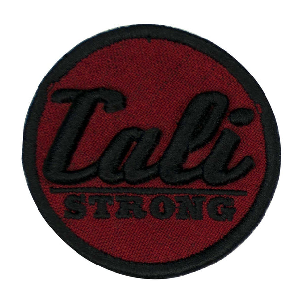 CALI Strong Black Maroon 3D Round Embroidered Hook-and-Loop Morale Patch - Patches - Image 1 - CALI Strong