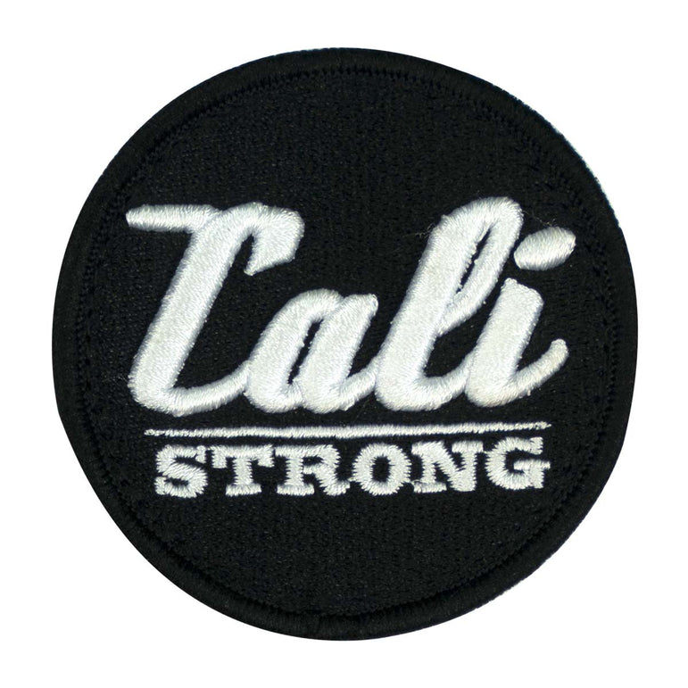 CALI Strong Black White Round 3D Embroidered Hook-and-Loop Morale Patch - Patches - Image 1 - CALI Strong