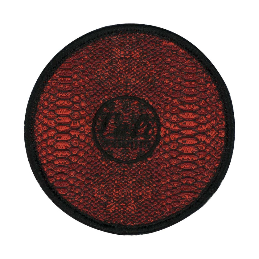 CALI Strong Snake Skin Red Black Round Sublimated Embroidered Hook-and-Loop Morale Patch - Patches - Image 1 - CALI Strong