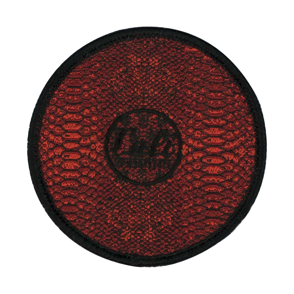 CALI Strong Snake Skin Red Black Round Sublimated Embroidered Hook-and-Loop Morale Patch - Patches - Image 1 - CALI Strong