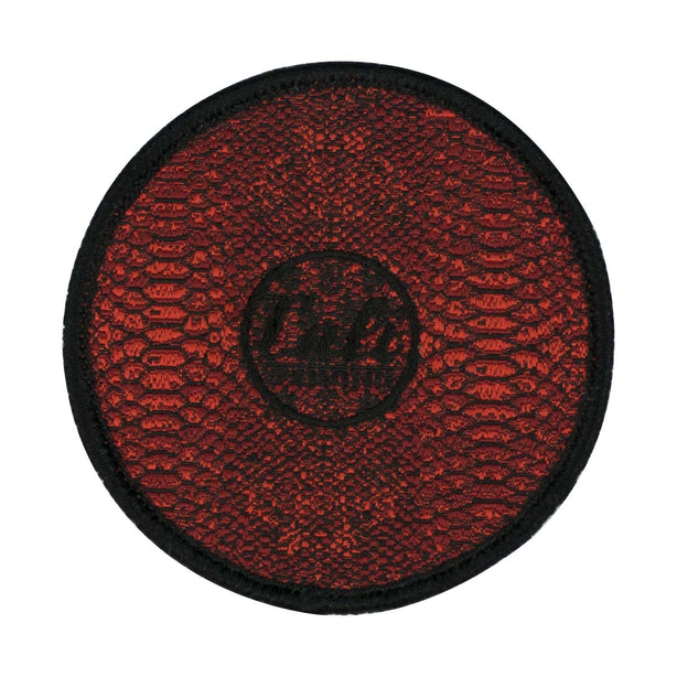 CALI Strong Snake Skin Red Black Round Sublimated Embroidered Hook-and-Loop Morale Patch - Patches - Image 1 - CALI Strong