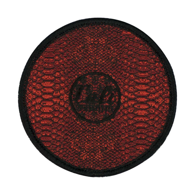CALI Strong Snake Skin Red Black Round Sublimated Embroidered Hook-and-Loop Morale Patch - Patches - Image 1 - CALI Strong