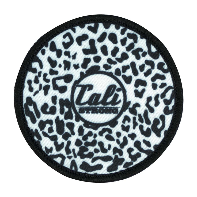 CALI Strong White Black Cheeta Round Sublimated Hook-and-Loop Morale Patch - Patches - Image 1 - CALI Strong
