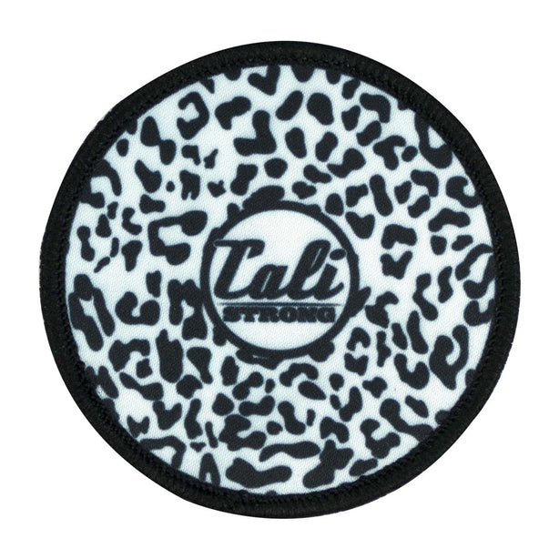 CALI Strong White Black Cheeta Round Sublimated Hook-and-Loop Morale Patch - Patches - Image 1 - CALI Strong