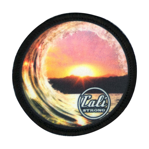 CALI Strong Sunset Wave Round Sublimated Hook-and-Loop Morale Patch - Patches - Image 1 - CALI Strong
