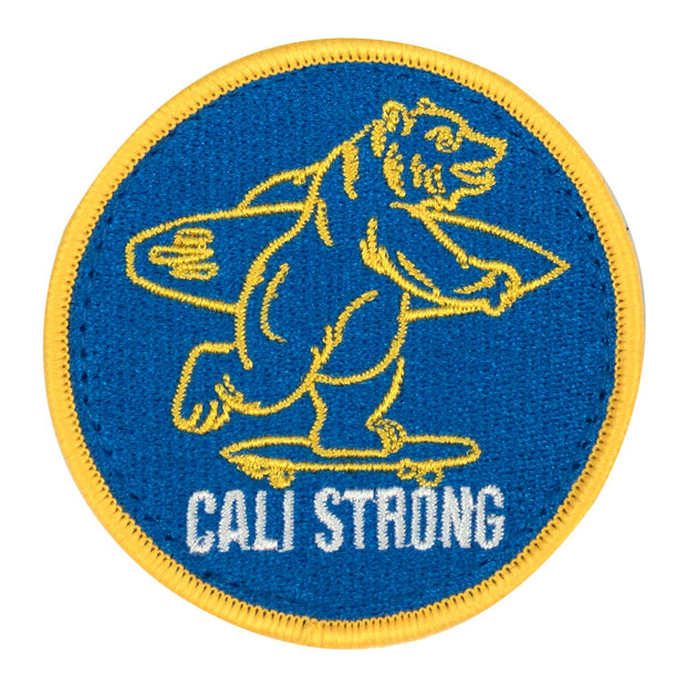 CALI Strong Bear Blue Gold Round Embroidered Hook-and-Loop Morale Patch - Patches - Image 1 - CALI Strong