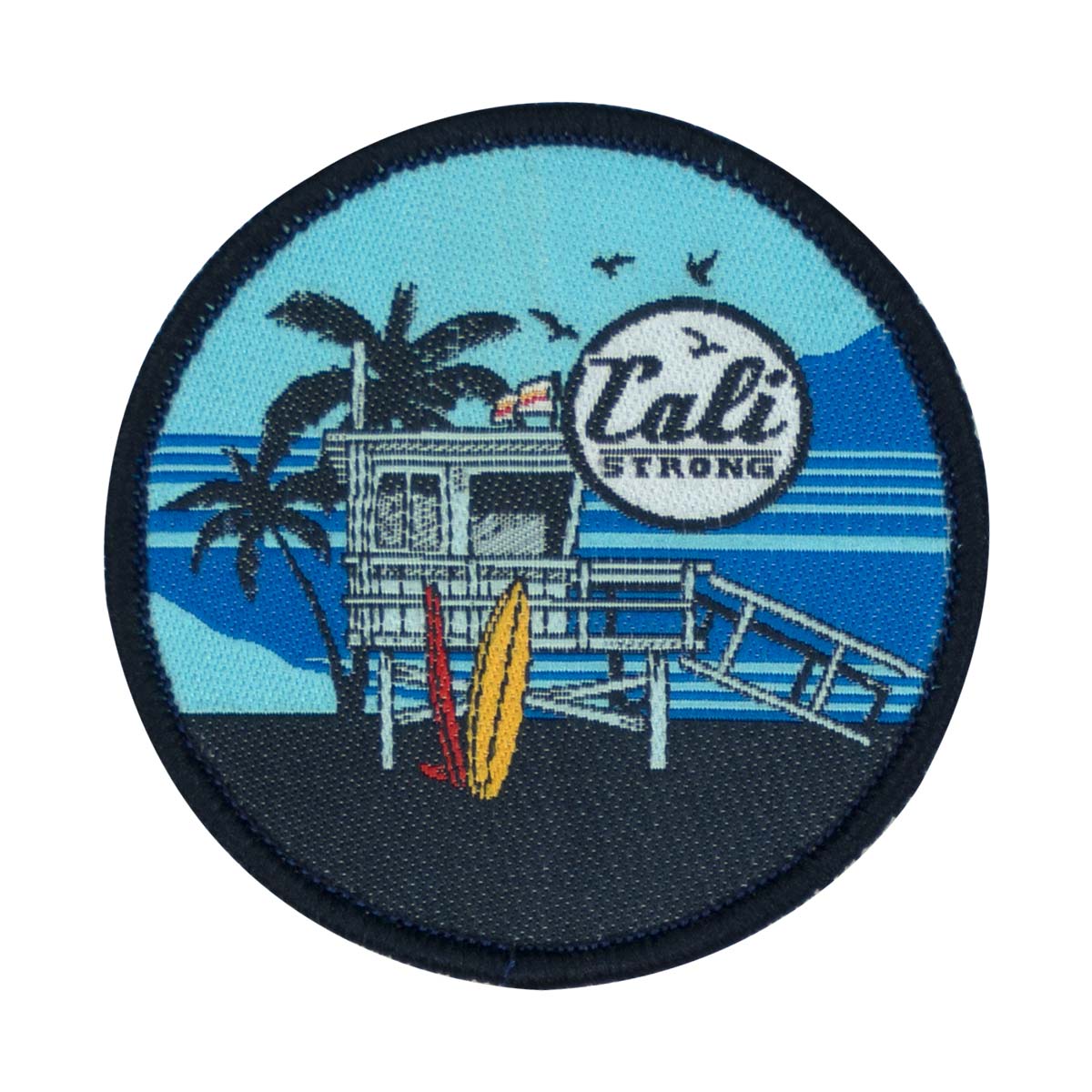 CALI Strong Life Guard Tower  Blue Red Yellow Round Embroidered Hook-and-Loop Morale Patch - Patches - Image 1 - CALI Strong