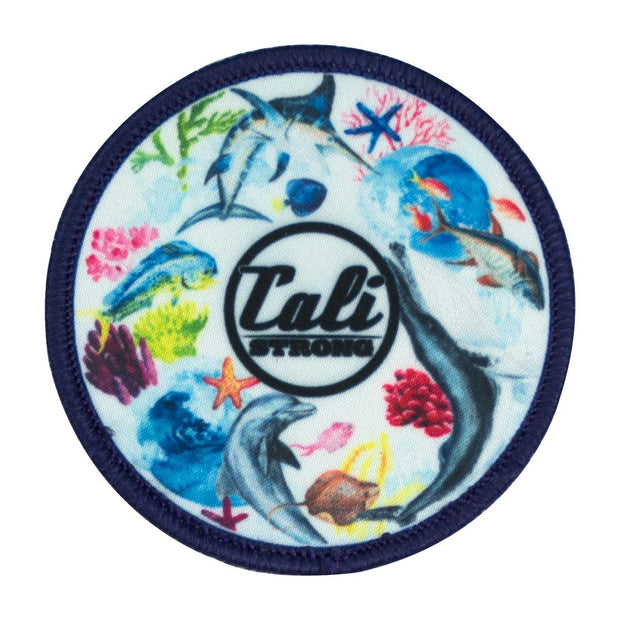 CALI Strong Dolphin Fish Round Sublimated Hook-and-Loop Morale Patch - Patches - Image 1 - CALI Strong
