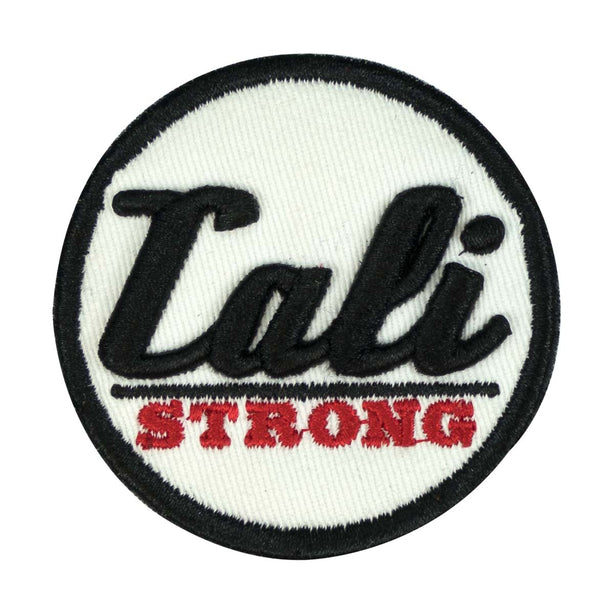 CALI Strong Black Red White 3D Embroidered Hook-and-Loop Morale Patch - Patches - Image 1 - CALI Strong
