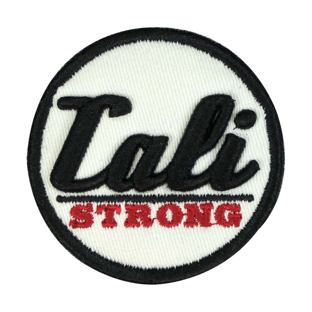 CALI Strong Black Red White 3D Embroidered Hook-and-Loop Morale Patch - Patches - Image 1 - CALI Strong