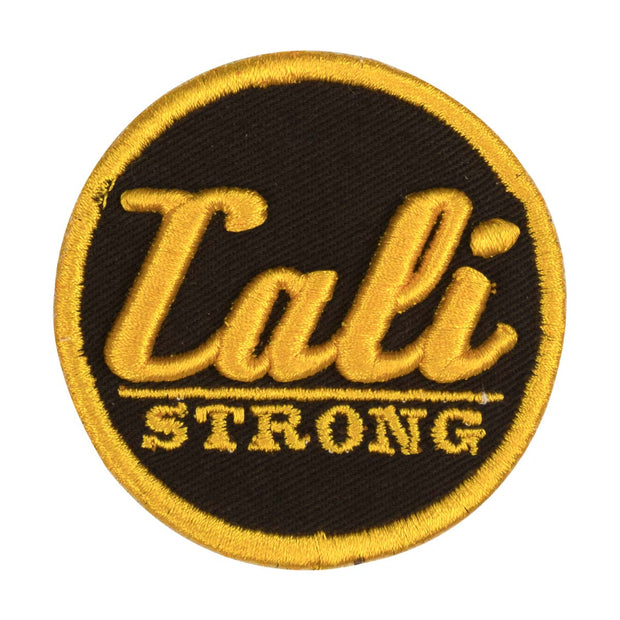 CALI Strong Brown Gold Black Round 3D Embroidered Hook-and-Loop Morale Patch - Patches - Image 1 - CALI Strong