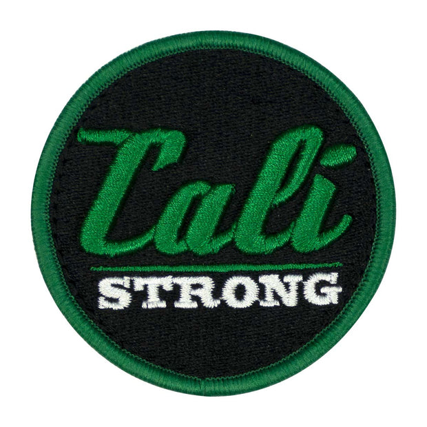 CALI Strong Black Green White Round 3D Embroidered Hook-and-Loop Morale Patch - Patches - Image 1 - CALI Strong
