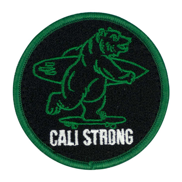 CALI Strong Bear Black Green White Round Embroidered Hook-and-Loop Morale Patch - Patches - Image 1 - CALI Strong