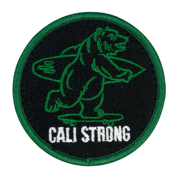 CALI Strong Bear Black Green White Round Embroidered Hook-and-Loop Morale Patch - Patches - Image 1 - CALI Strong